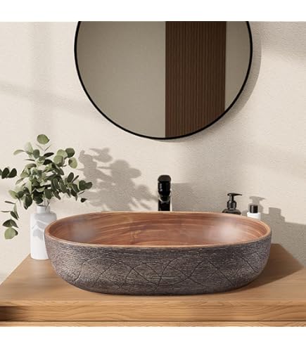 Amazon.co.jp: 【排水セット付き】 洗面ボウル 陶器 豪華 手洗器 置き